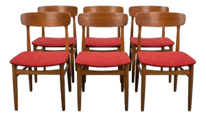 Vintage Scandinavian Chairs in Teak from Farstrup Møbler, 1960s, Set of 6