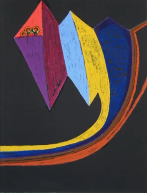 Surrealist Abstract Crystal Drawing