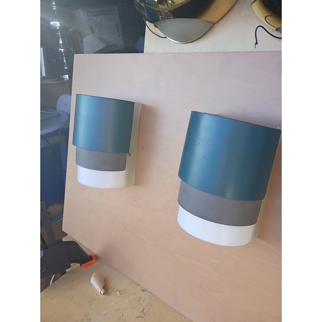 2020s Custom Made a Pair of Color Wall Sconces. W For Sale - Image 5 of 8