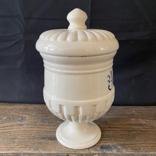 Antique Italian Apothecary Jar Venetian Aneto Porcelain Urn Large For Sale - Image 9 of 10