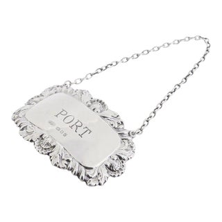 Vintage English Port Decanter / Liquor Label by Richards & Knight For Sale