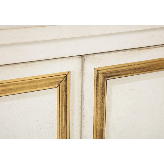 Handpainted Ivory and Gold Trompe l'Oeil Cabinet or Nightstand, 21st C. For Sale - Image 11 of 12