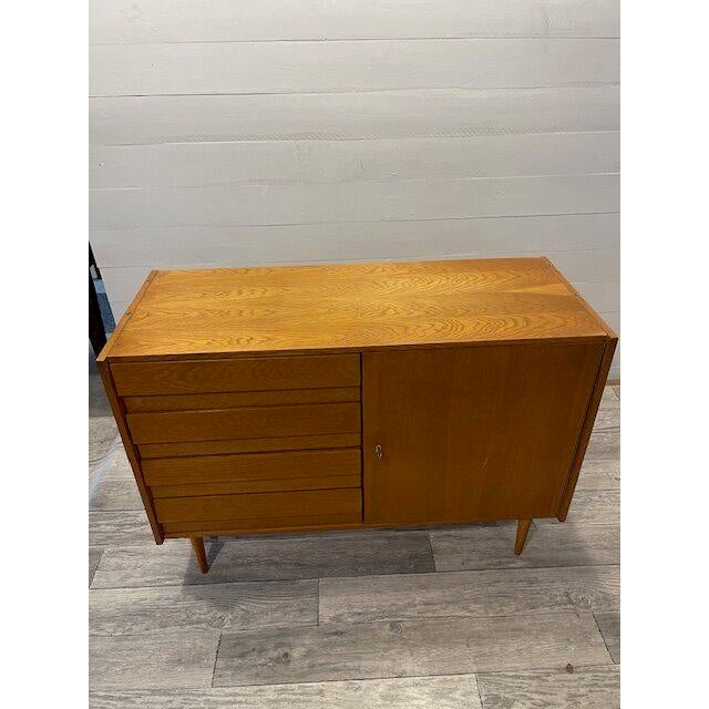 A- 70 retro/vintage sideboard by jiroutek model u-450 with 4 drawers and 1 door in superb original conditio with original...