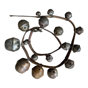 1900s Sleigh Bells Graduated on Leather Strap