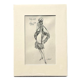 Vintage Boho 70s Original Cardin Sketch For Sale