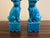Mid-Century Chinoiserie Turquoise Glazed Porcelain Foo Dogs, Pair For Sale In South Bend - Image 6 of 11