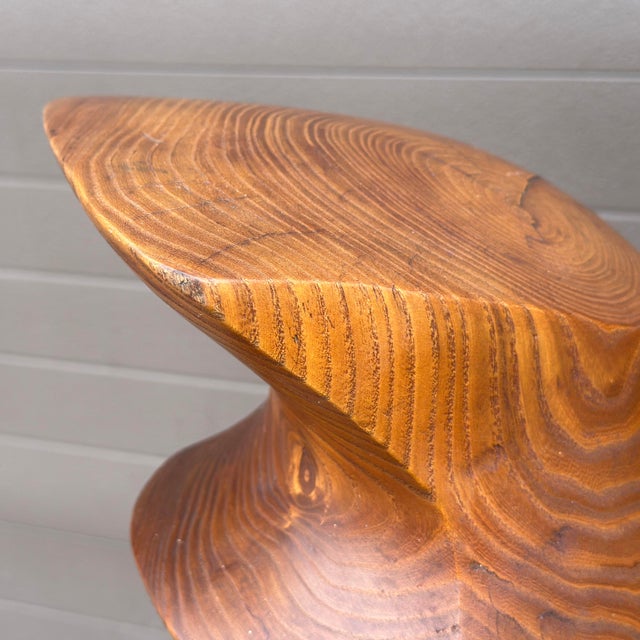 Wood Mid-Century Modern Carved Teak Wood Abstract Wooden Sculpture For Sale - Image 7 of 12