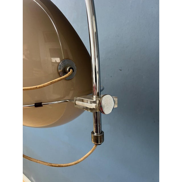 Mid-Century Space Age Mushroom Arc Floor Lamp from Gepo For Sale - Image 6 of 11