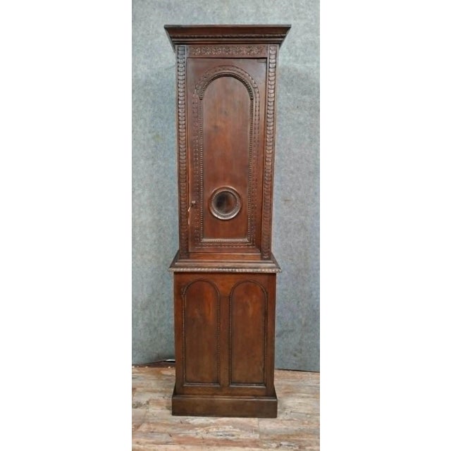 Carved Oak Floor Clock Case, 18th Century For Sale - Image 5 of 9