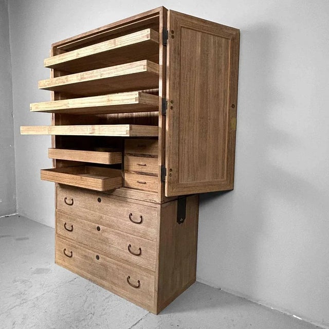 Large Japanese Kimono Tansu Drawer 1950s, Set of 2 Chairish