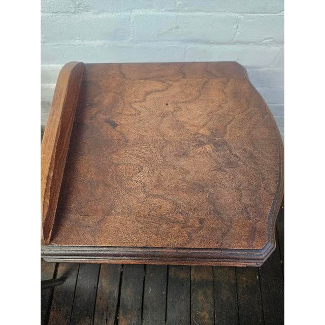 Brown Antique Early 20th Century Burl Mahogany Bedside Table / Nightstand For Sale - Image 8 of 12