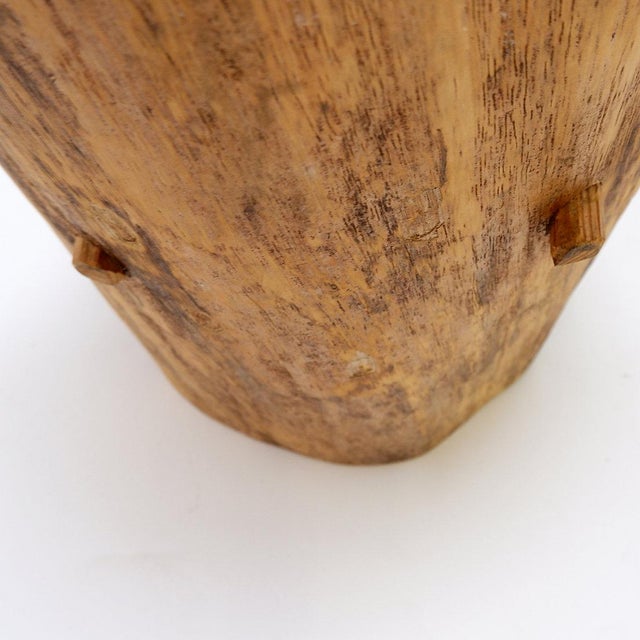Brutalist Sculptural Wabi-Sabi Style Chair in Oak, 2010s For Sale - Image 6 of 16