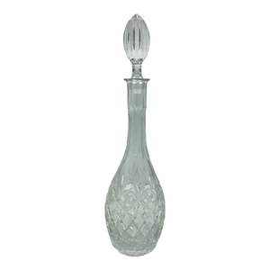 Vintage Crystal Decanter with Bottle Stopper