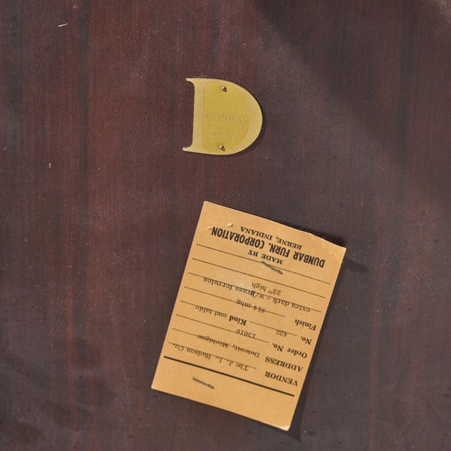Edward Wormley for Dunbar Mid Century Mahogany and Brass Side End Tables - Pair For Sale - Image 12 of 12