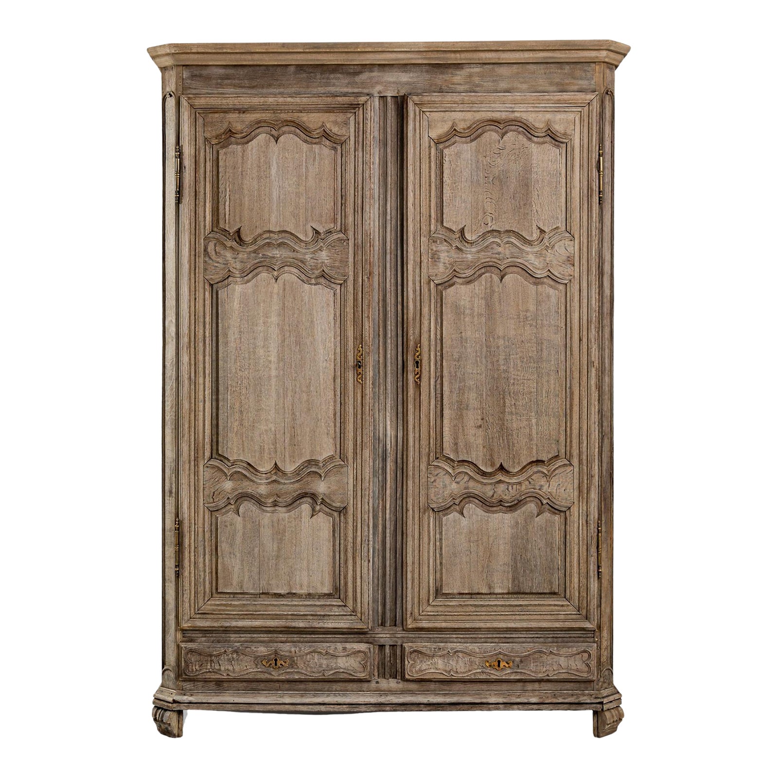 18th Century French Provincial Oak Armoire Chairish