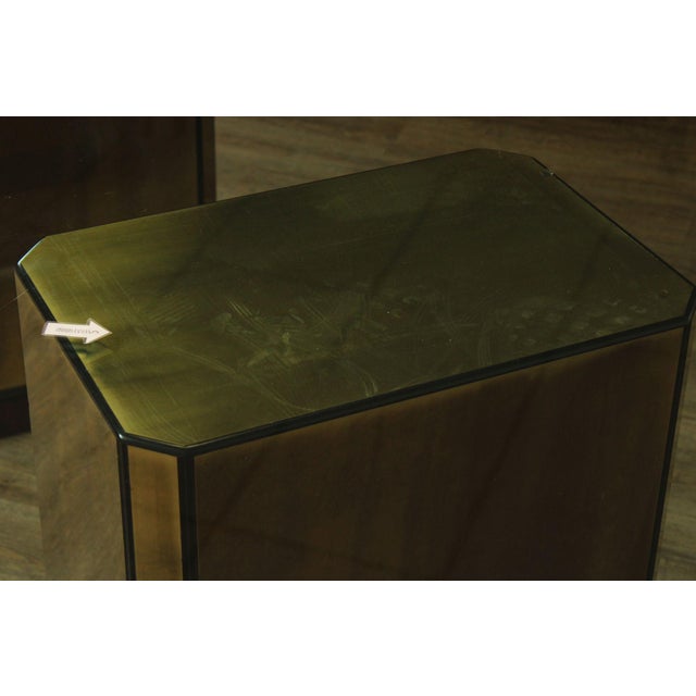 Mastercraft Hollywood Regency Brass and Glass Pedestal Dining Table For Sale - Image 14 of 18