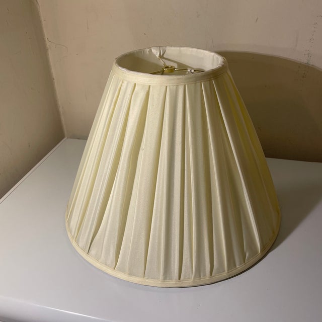 English Pleated Empire Bell Lampshade For Sale - Image 3 of 3