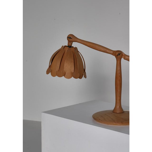 Wood Scandinavian Modern Luxus Ashwood Table Lamp by Östen Kristiansson, Sweden, 1960s For Sale - Image 7 of 18