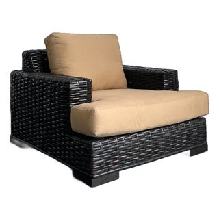 Vintage Ralph Lauren “Modern Organic” Woven Rattan Lounge Chair For Sale