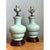 Mid-Century Modern Vintage Celedon Crackle Glazed Ceramic Table Lamps - a Pair For Sale - Image 3 of 12