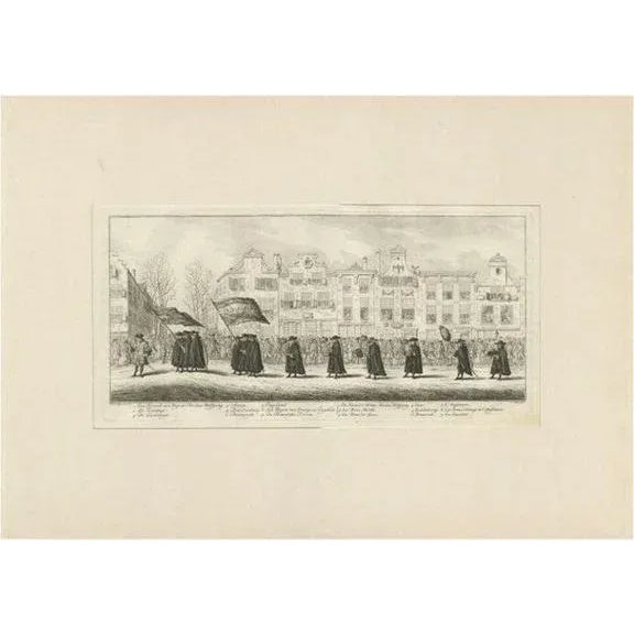 Fokke, Funeral Procession of Anna Van Hannover, 1761, Paper For Sale - Image 6 of 6