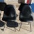 Charles and Ray Eames for Herman Miller DKX-1 chair, black leather, H-base, circa 1954, Boot glides .Pricing is per chair....
