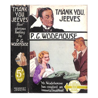 "Thank You, Jeeves" 1951 Wodehouse, p.g. For Sale
