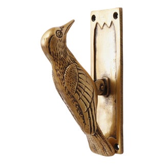 Brass Woodpecker Door Knocker For Sale