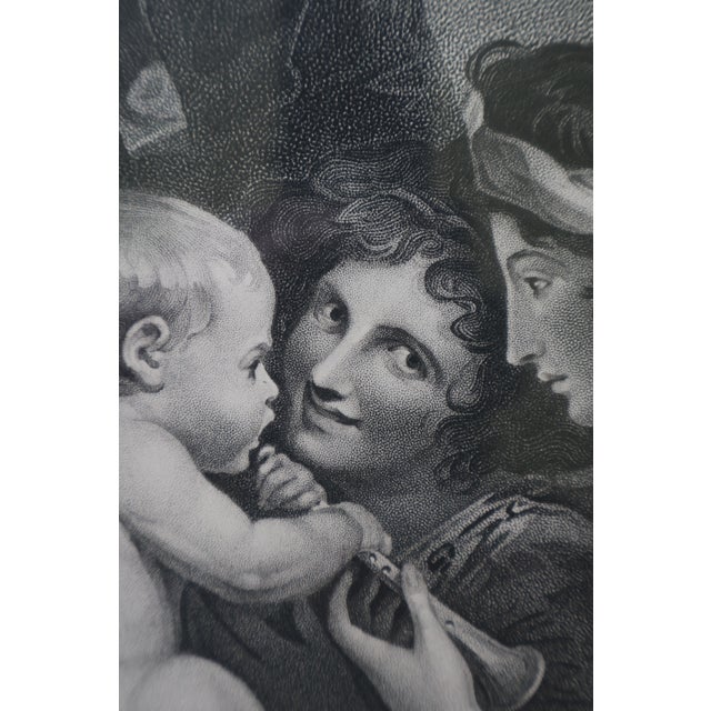 Wood Antique 1803 Boydell “Shakespeare Nursed by Tragedy and Comedy” Stipple Engraving—Framed For Sale - Image 7 of 18