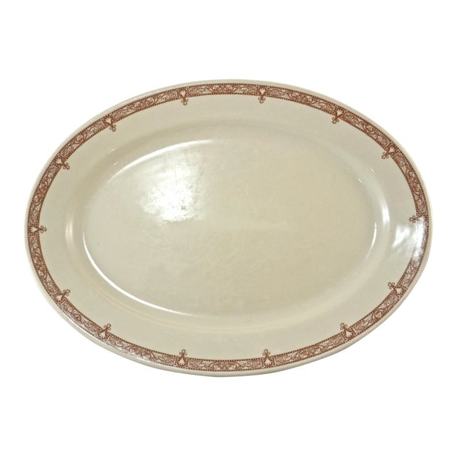 Chestnut Floral Border Platter For Sale