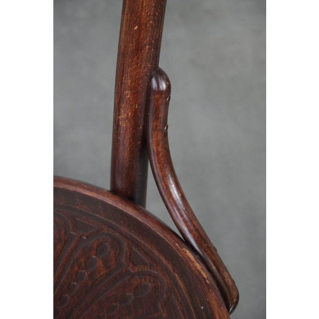 Vintage Wooden Cosmos Bistro Chair with Carvings For Sale - Image 9 of 13