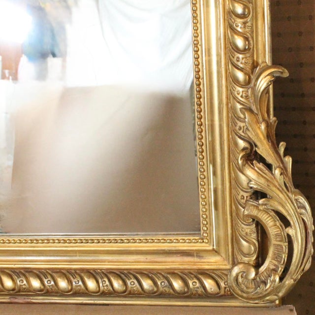 Louis Phillipe Giltwood Camel Back Rococo Crested Pier Mirror For Sale - Image 17 of 18