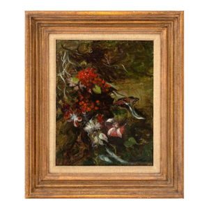 Frank Mason Floral Still Life Oil on Canvas, 1970