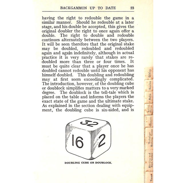 White "Backgammon Up to Date" 1931 "Bar-Point" For Sale - Image 8 of 10