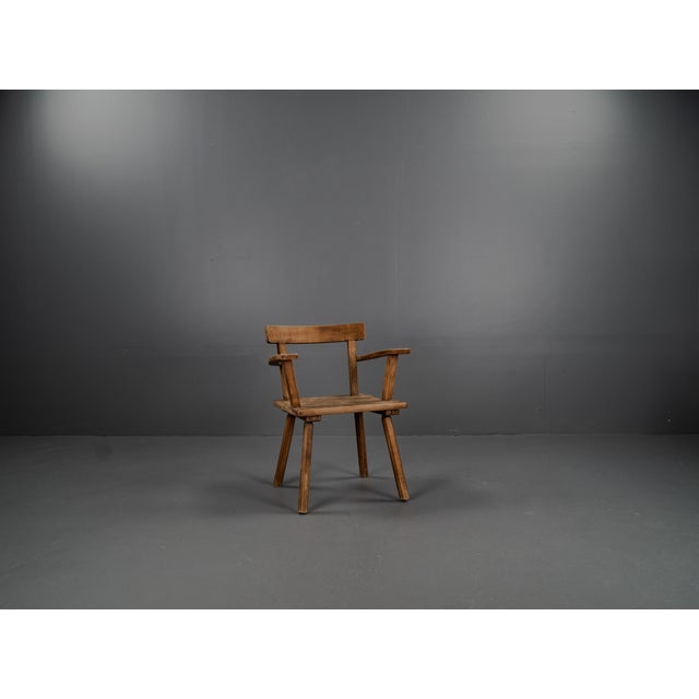 Brutalist 3KP Side Chairs in Oak, 1950s, Set of 4 For Sale - Image 17 of 18