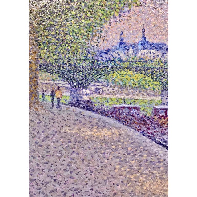 Jean Vollet – Pont Des Arts, Paris – French Pointillist Oil Painting For Sale - Image 9 of 13