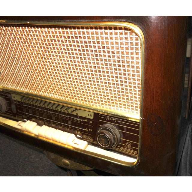 Large Aja German Radio Console Circa 1950s For Sale - Image 4 of 5