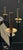 Vintage Black & Gold Empire Chandelier With Crystals and Custom Made Silk Pleated Shades For Sale - Image 12 of 12