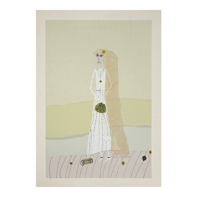 Gabriel Stupika, The Bride, Lithograph on Paper, Late 20th Century For Sale