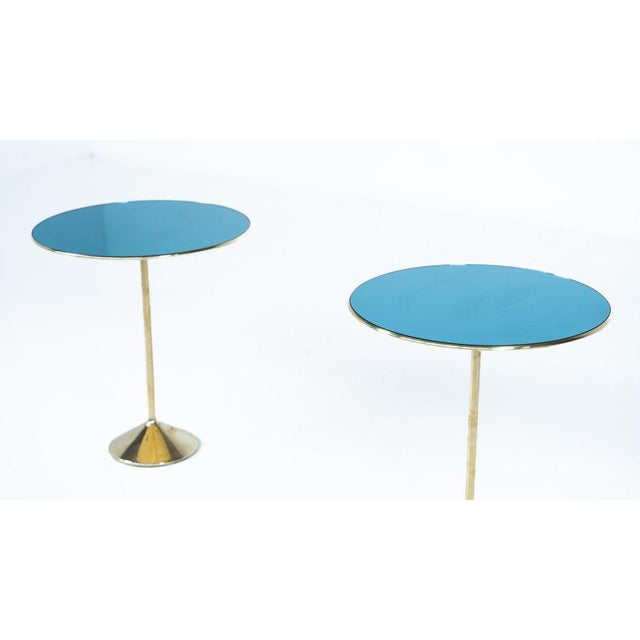 1950s Model T2 Side Tables in Brass and Glass by Osvaldo Borsani, Italy, 1950s, Set of 2 For Sale - Image 5 of 9