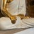 1980s Modernist White and Gold Porcelain Buddha Statue by Tommaso Barbi For Sale - Image 9 of 13