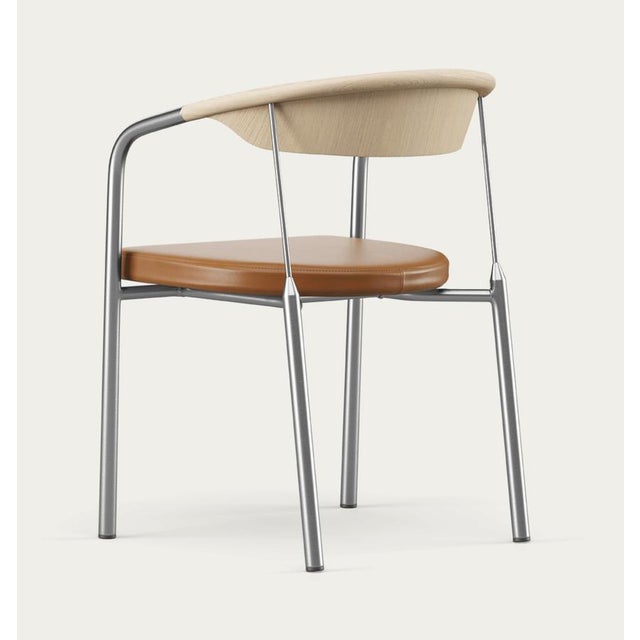 Chairman Chair in Oak with Upholstery in Cognac by Henrik Tengler for One Collection For Sale - Image 4 of 16