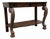 Vintage Neoclassical Revival Console Table With Ornately Carved Scroll Supports and Lower Shelf For Sale