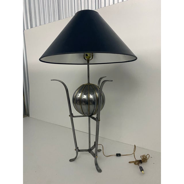 1990s Industrial Metalwork Aesthetic Characteristic Table Lamp For Sale - Image 12 of 12