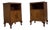 Vintage Art Deco Bedside Cabinets in Walnut, 1930s, Set of 2 For Sale