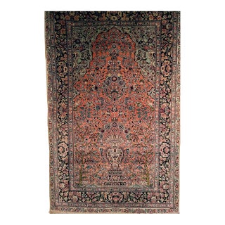 Antique Turkish Hereke Silk Rug, Tree of Life Design, Handwoven, 1900s, 3' x 4' For Sale