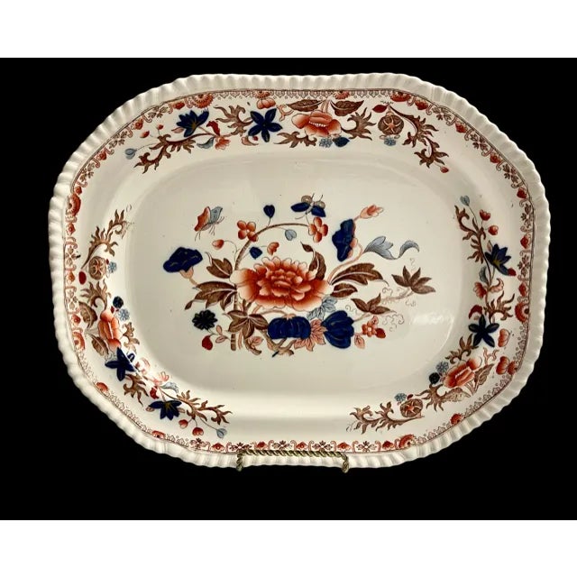 Beautiful Bang Up pattern by Copeland Spode Antique Gadroon Shaped Serving Platter. This is a gorgeous piece to put on a...