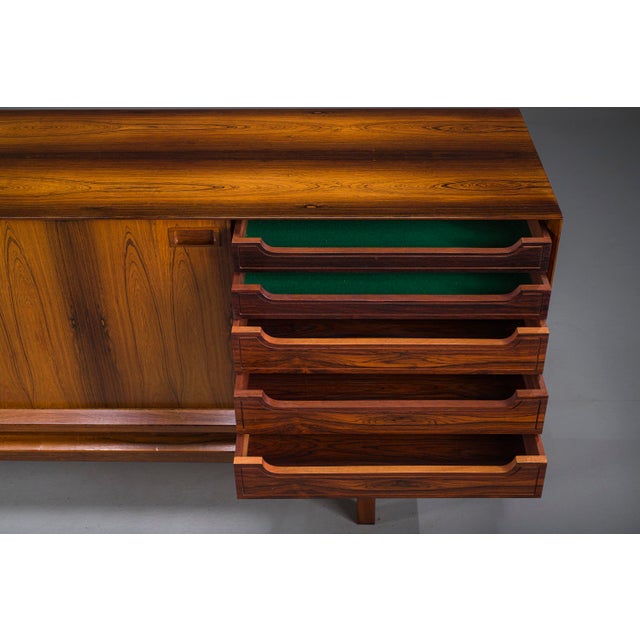 Brown Large Danish Sideboard by Johannes Andersen for Christian Linneberg, 1960s For Sale - Image 8 of 18