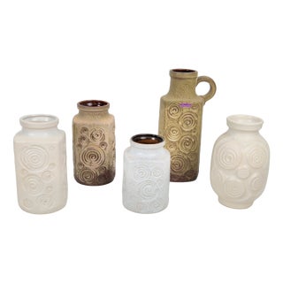 Vintage Jura Vases from Scheurich Ceramic, W. Germany 1970s, Set of 5 For Sale