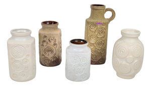 Vintage Jura Vases from Scheurich Ceramic, W. Germany 1970s, Set of 5